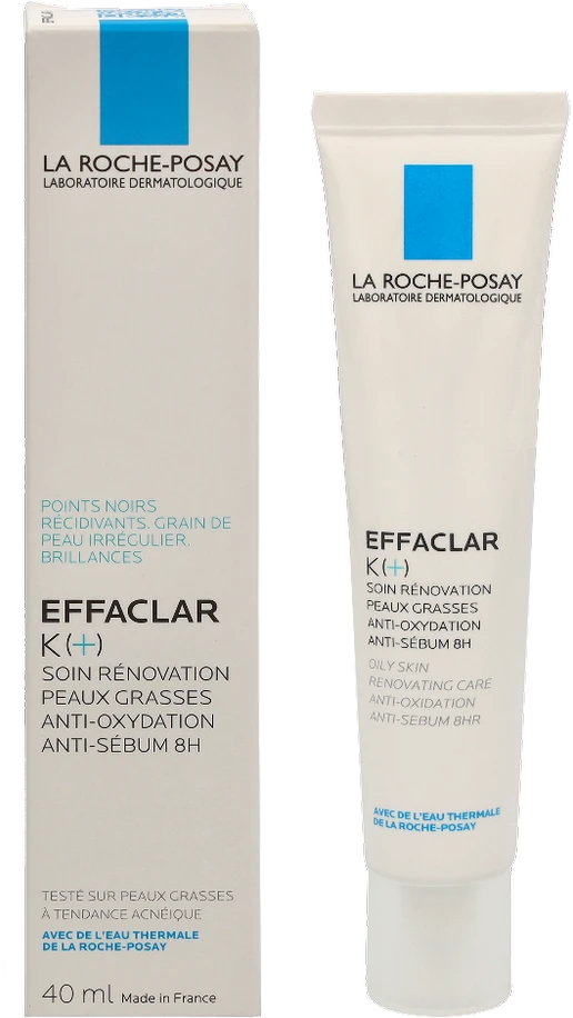 La Roche Posay Effaclar K+ veido kremas riebiai odai, 40 ml