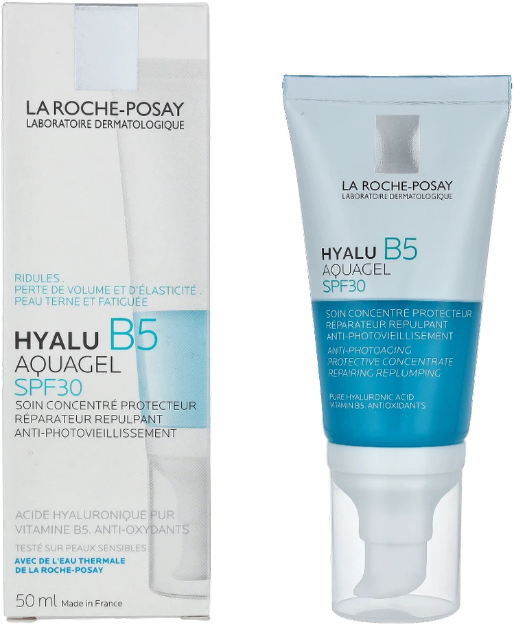 La Roche Posay Hyalu B5 Aquagel SPF 30 drėkinamasis gelis veidui su hialuronu, 50 ml