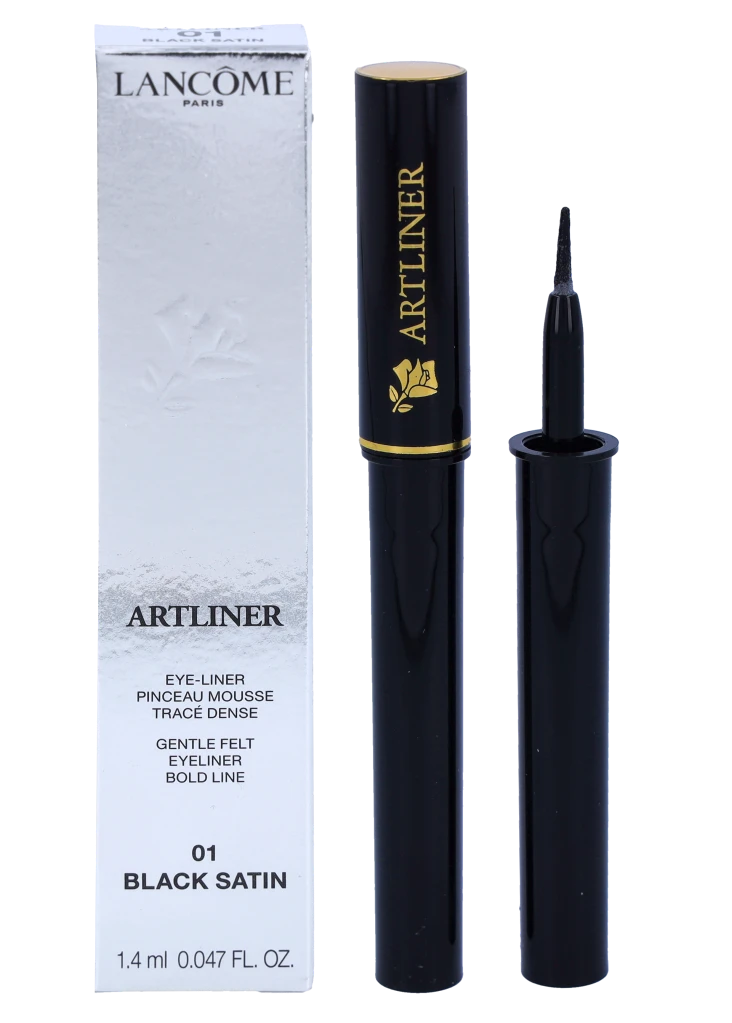 Lancome Artliner Gentle Felt Akių apvadas #01Black Satin - Gentle Felt - Bold Line, 1.4 ml