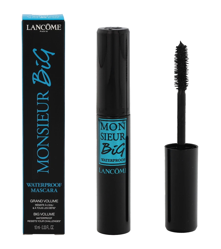 Lancome Monsieur Big Blakstienų tušas Atsparus vandeniui apimtį suteikiantis tušas blakstienoms, atspalvis: Atsparus vandeniui Juodas, 10 ml