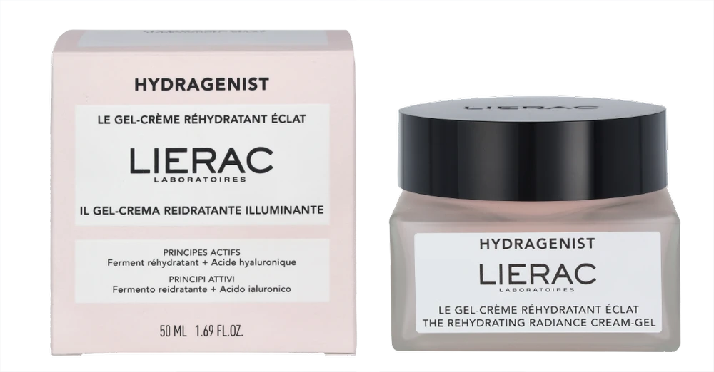 "Lierac Hydragenist Illuminating Rehydrating Gel-cream" drėkinamasis veido kremas-gelis 50ml