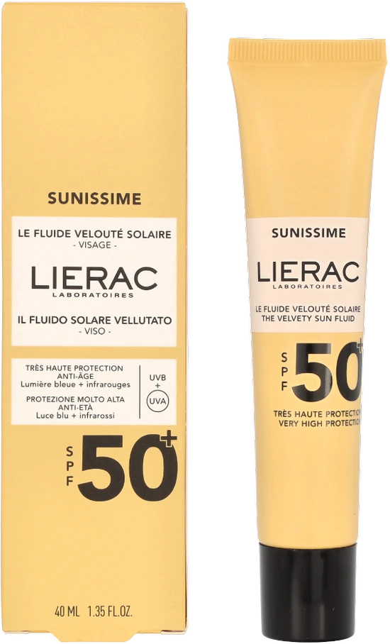 Lierac Sunissime Fluid SPF 50+ apsauginis fluidas nuo saulės, 40 ml