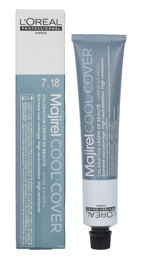 L'Oreal Professionnel Majirel Cool-Cover ilgalaikiai plaukų dažai be amoniako 7,18, 50 ml