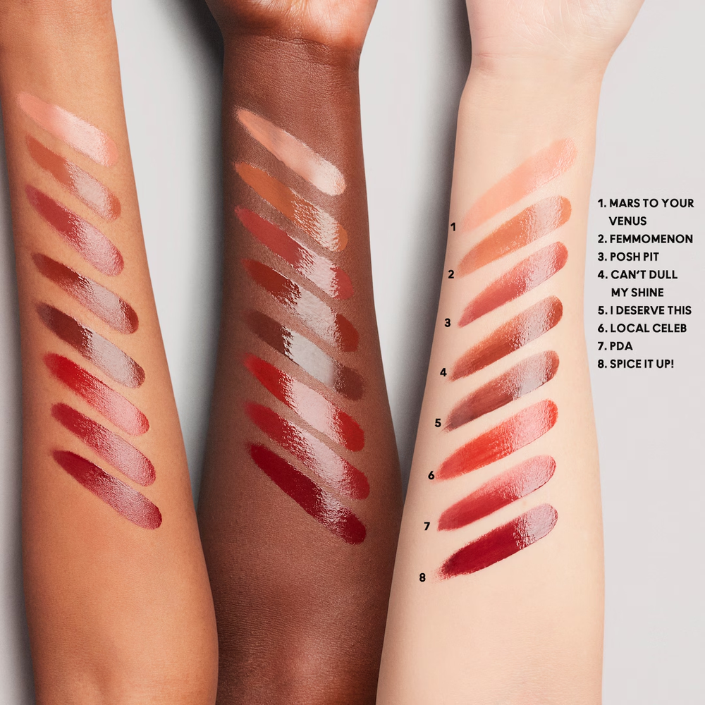 MAC Cosmetics Lustreglass Lipstick drėkinamieji lūpų dažai, 3 g | spalva: Lady Bug