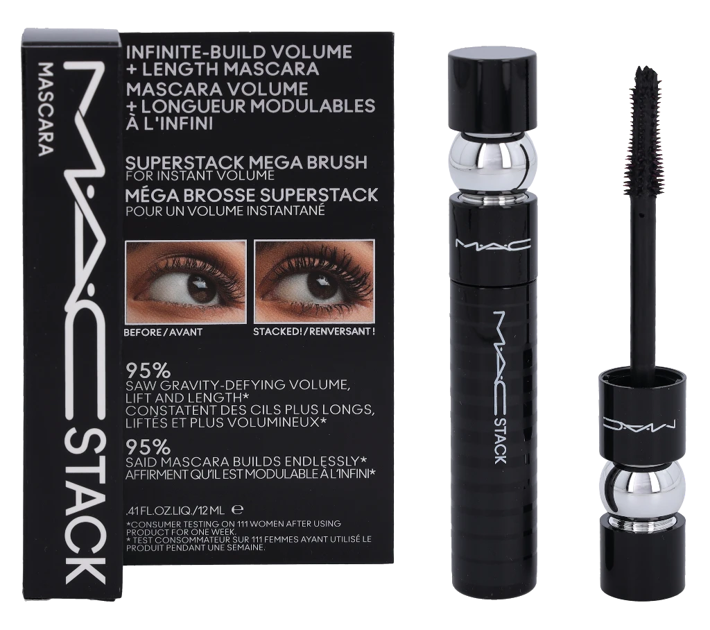MAC Stack Macro Blakstienų tušas, 12 ml