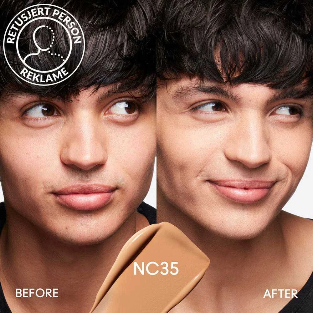 Matinis makiažo pagrindas MAC Studio Fix Fluid SPF 15 24HR Matte Foundation + Oil Control, spalva: NC35, 30 ml