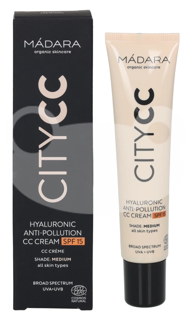 "Mádara CityCC Hyaluronic Anti-Pollution CC Kreminis Spf15 Medium CC kremas veidui 40 ml