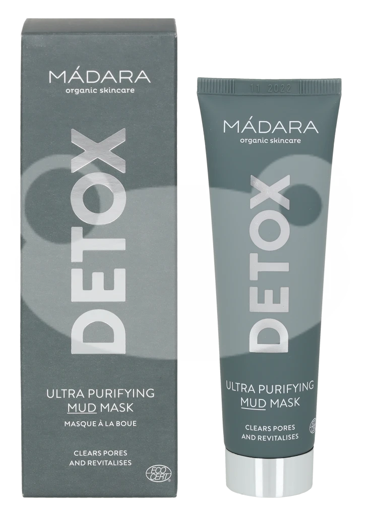 "Mádara Detox Ultra Purifying Mud Mask" 60ml Intensyviai detoksikuojanti veido kaukė