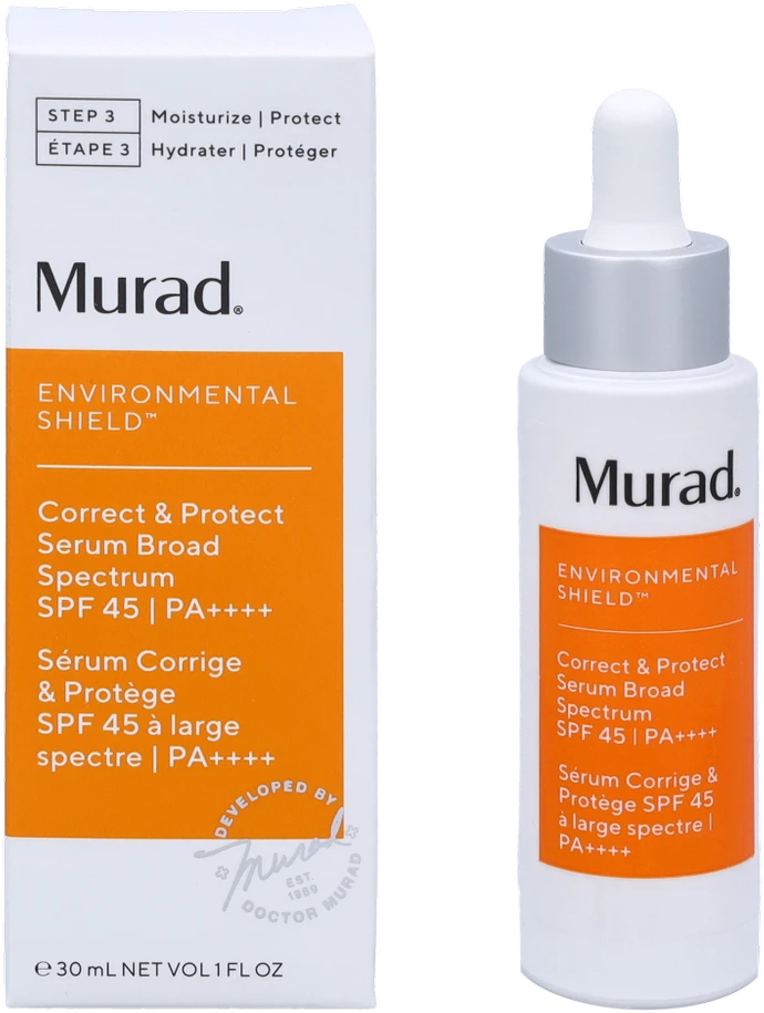 Murad odos priežiūros priemonė Murad Correct & Protect serumas SPF45 PA++++, 30 ml