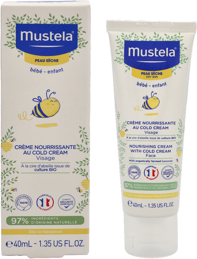 Mustela Bebe maitinamasis kremas su šaltuoju kremu, 40 ml