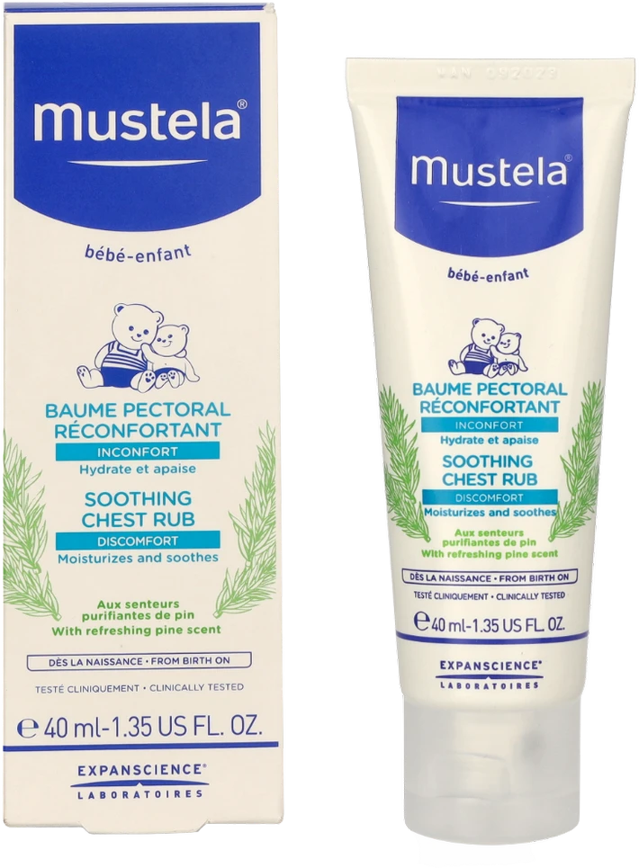 "Mustela" raminamasis krūtinės kremas 40ml