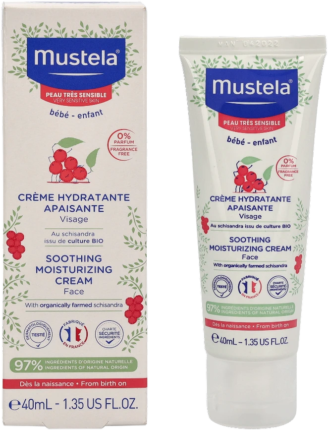 "Mustela Baby" drėkinamasis veido kremas 40ml