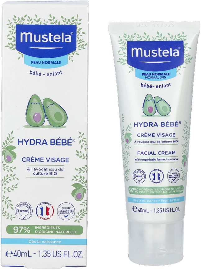 Mustela Hydra Bebe veido kremas, 40 ml