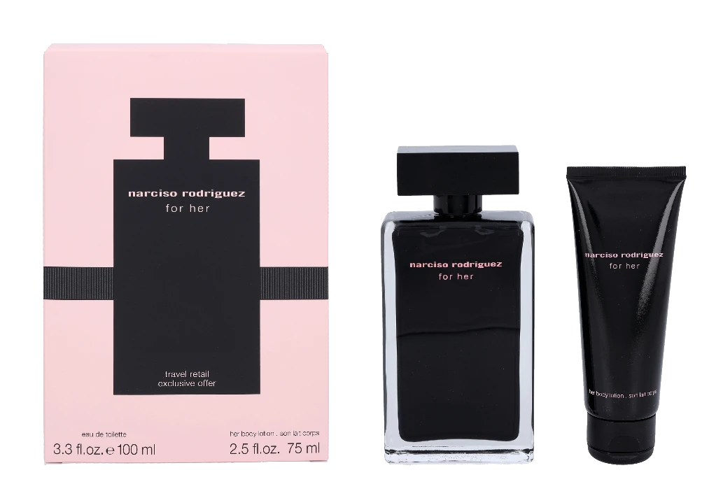 Kvepalų rinkinys Narciso Rodriguez For Her (100 ml EDT + Kūno losjonas 75ml)
