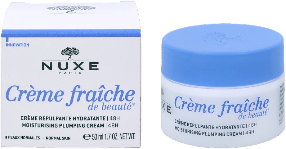 NUXE 48 val. drėkinantis kremas normaliai odai „Crème Fraîche® de Beauté 48H Moisturizing Plumping cream for normal skin“, 50 ml