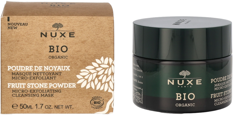 Nuxe NUXE BIO* Mikrošveičiamoji valomoji kaukė - milteliai su vaisių kauliukais 50ml