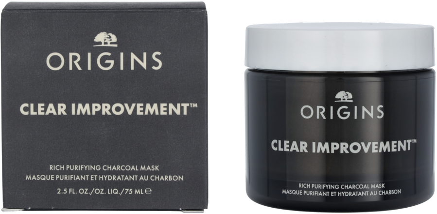 Origins Clear Improvement valomoji anglies kaukė, 75 ml