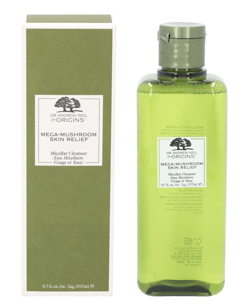 Origins Dr. Andrew Weil for Origins™ Mega-Mushroom Micellar Valiklis valomasis micelinis vanduo, 200 ml