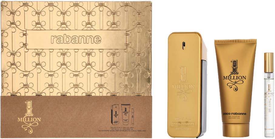 Paco Rabanne 1 Million rinkinys vyrams (kvepalai EDT, 100 ml + EDT, 10 ml + dušo želė 100 ml)