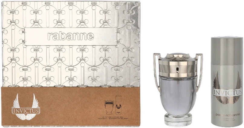 Paco Rabanne Invictus rinkinys vyrams (EDT, 100 ml + dezodorantas, 150 ml)