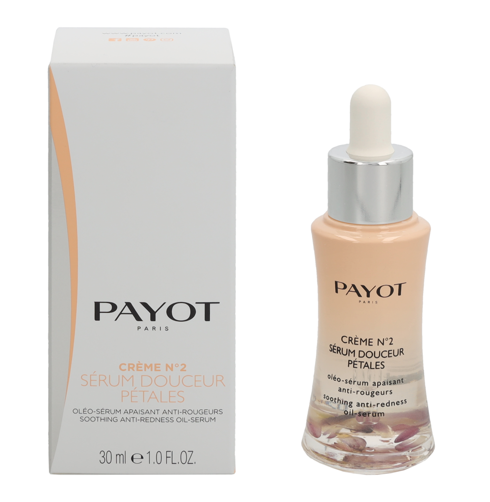 Payot Crème Nº2 Sérum Douceur Pétales Soothing Anti-Redness Serum raminantis aliejinis serumas veidui, 30 ml