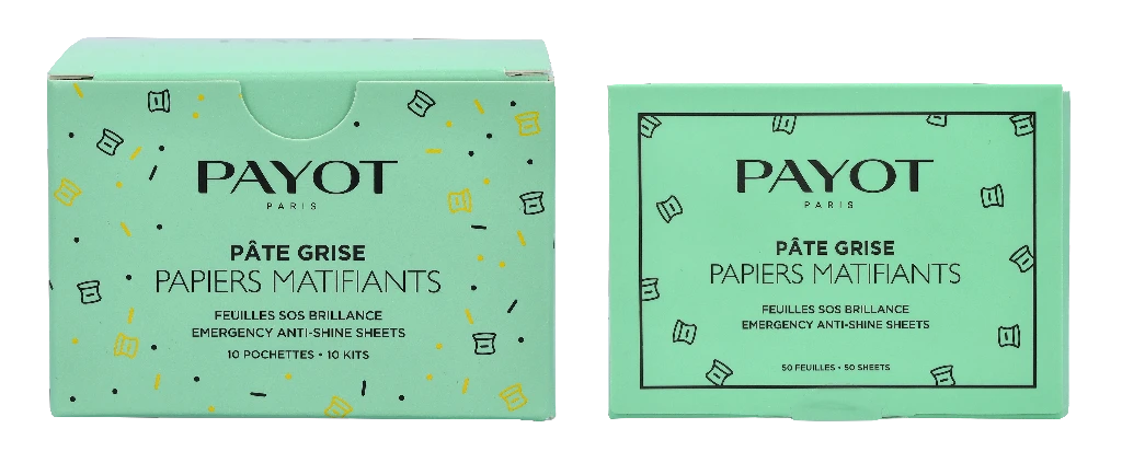 Payot Pâte Grise SOS Matifying Papers Gloss servetėlės sugeriančios riebalų perteklių ir akimirksniu matinanti odą 10x50 vnt