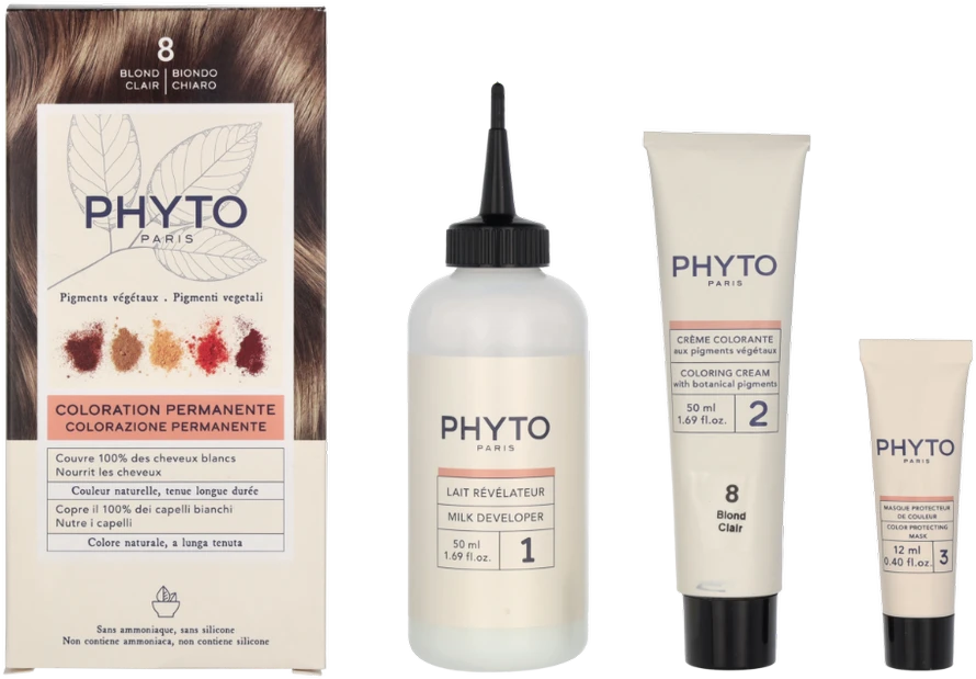 Phyto plaukų dažų rinkinysnr. 8 šviesi blondinė