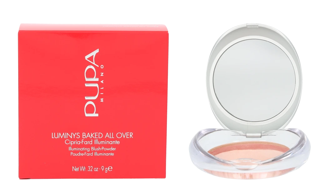 „Pupa Milano Pupa Luminys Baked All Over Illuminating“ skaistalai-pudra #01 Stripes Rose, 9 g