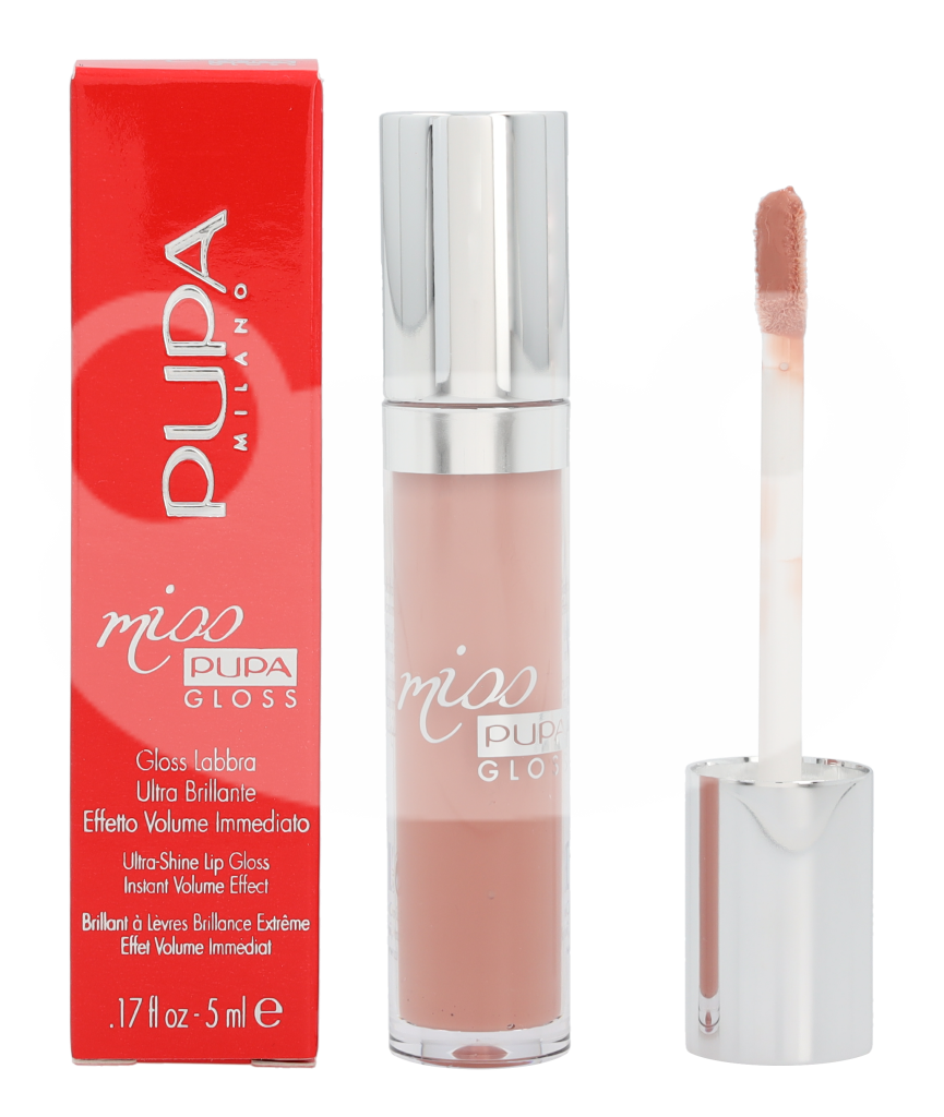Pupa Milano Miss Pupa lūpų blizgesys, 5 ml, spalva: 103 Forever Nude