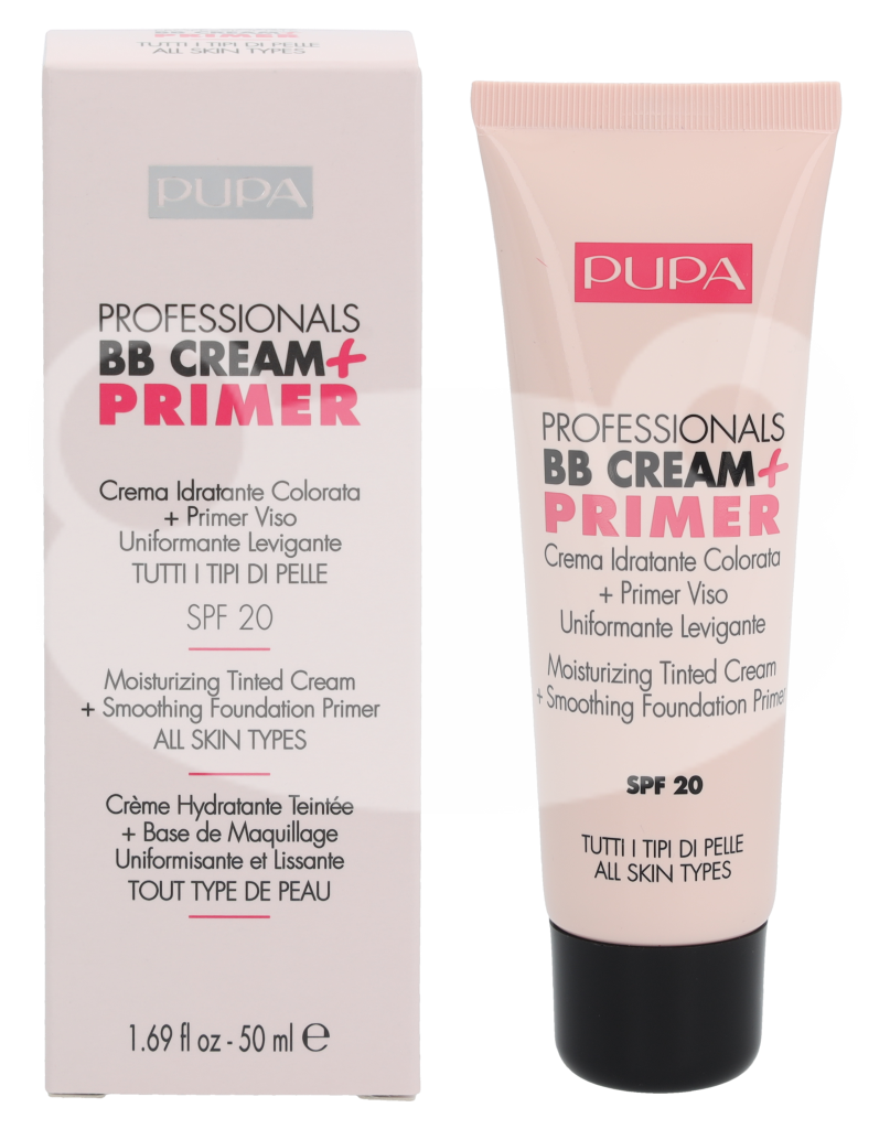 Pupa Milano Pupa Pupa Professionals BB Kreminis + Primer SPF20 #002 Sand - All Skin Types, 50 ml