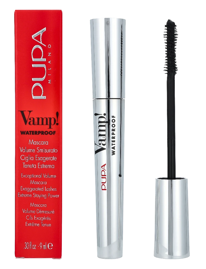 Pupa Milano Pupa Vamp! Atsparus vandeniui Blakstienų tušas #001 Juodas, 9 ml
