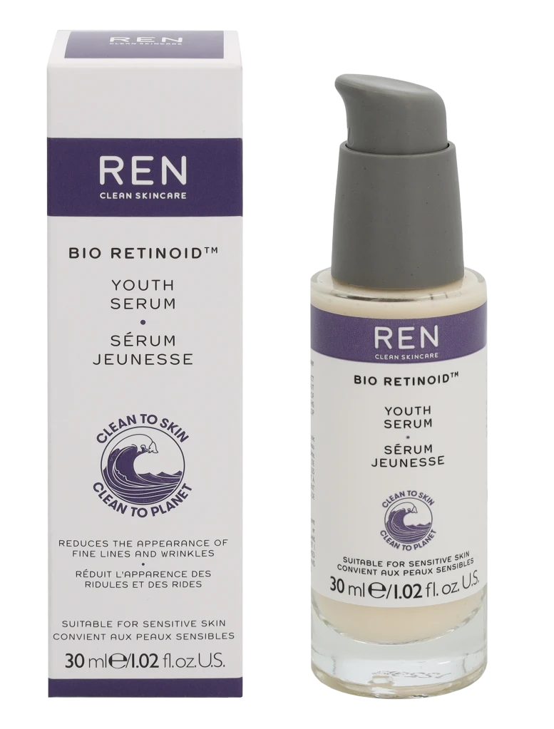 REN Clean Skincare Bio Retinoid Youth Serum jauninantis veido serumas visų tipų odai, 30 ml