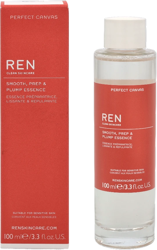 REN Clean Skincare Smooth, Prep & Plump Essence veido esencija, 100 ml
