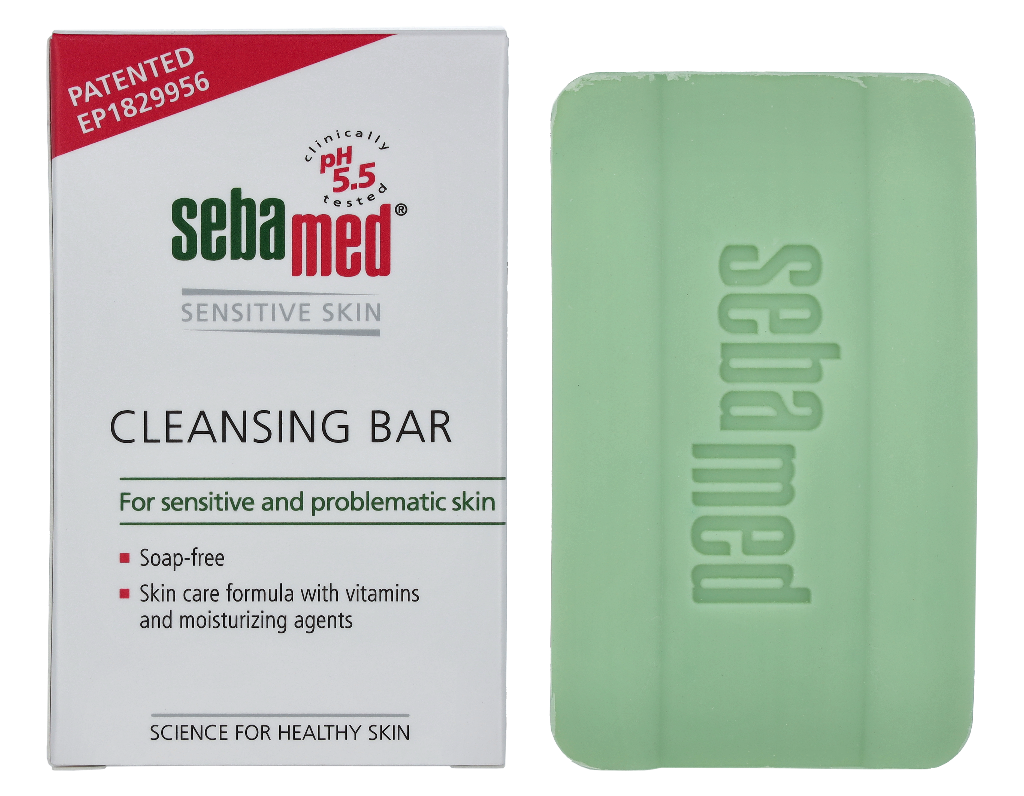 SebaMed jautrios odos valymo baras valomasis muilas