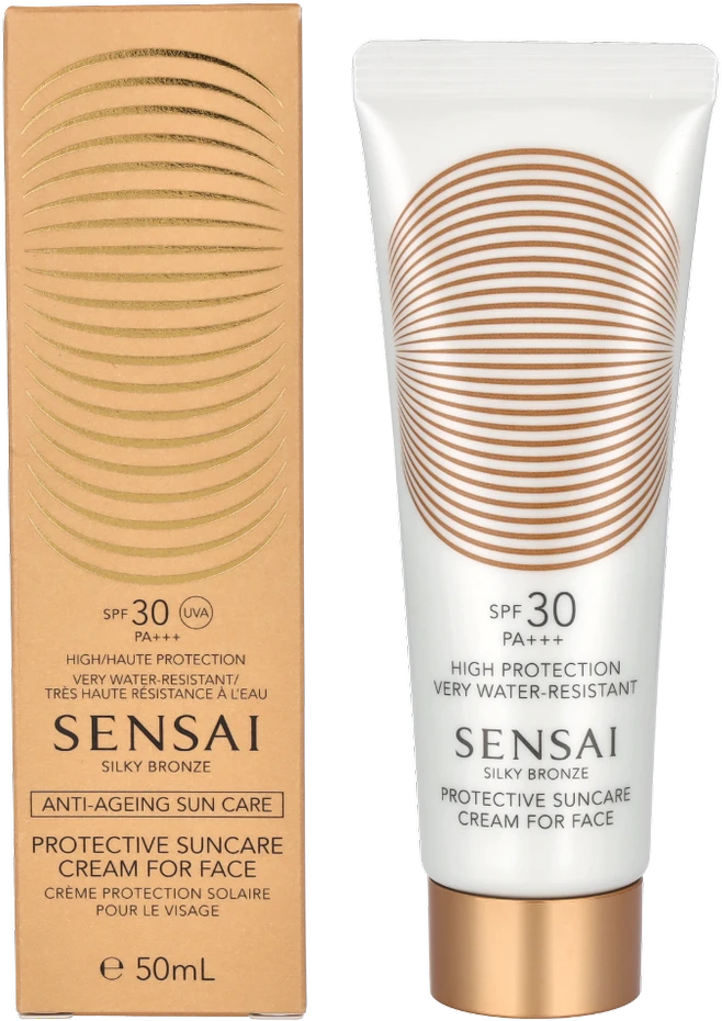 Sensai Silky Bronze Sun Care Kreminis For Face SPF 30 apsauginis veido kremas, 50 ml