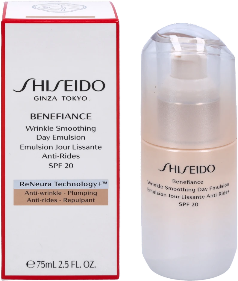 Shiseido Benefiance priešraukšlinė dieninė emulsija Spf20, 75 ml