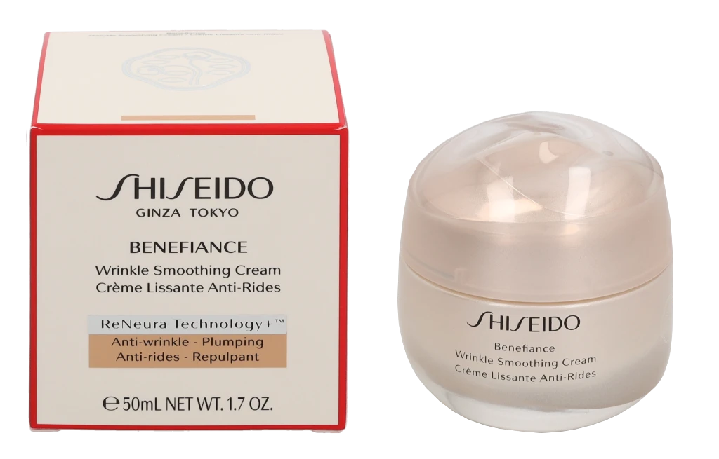 Shiseido Benefiance Wrinkle Smoothing Cream veido kremas nuo raukšlių, 50 ml