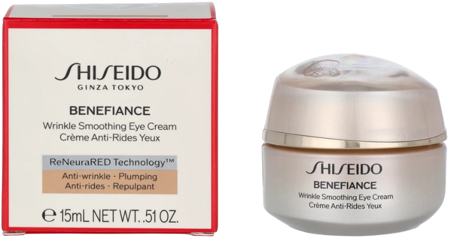 Paakių kremas Shiseido Benefiance Wrinkle Smoothing, 15ml