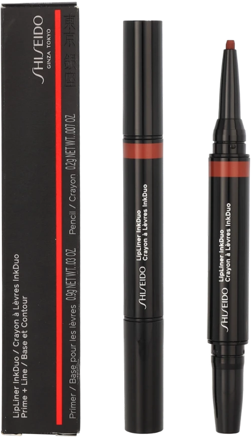 Shiseido Lūpų kontūro pieštukas InkDuo, 1,1 g, Spalva: 09 Scarlet