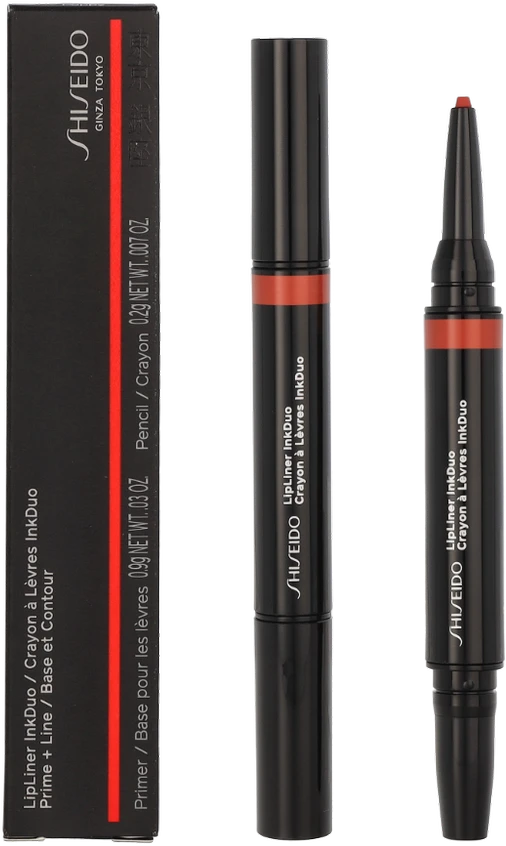Shiseido Lūpų kontūro pieštukas InkDuo, 1,1 g, Spalva: 07 Poppy