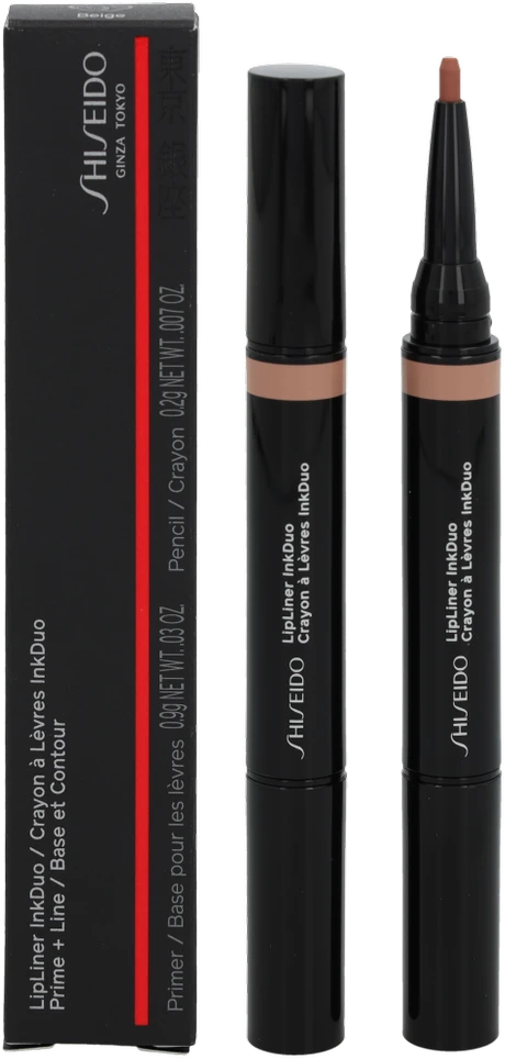 Shiseido Lūpų kontūro pieštukas InkDuo, 1,1 g, Spalva: 02 Beige