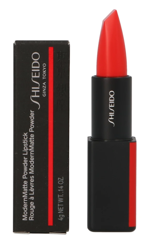 Shiseido ModernMatte Powder matiniai lūpų dažai, 4g, Spalva: 509 Flame