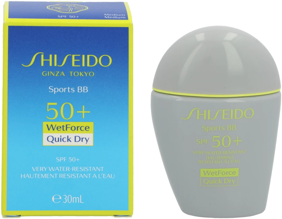 Shiseido Sports BB Atsparus vandeniui Spf50 Medium, 30 ml