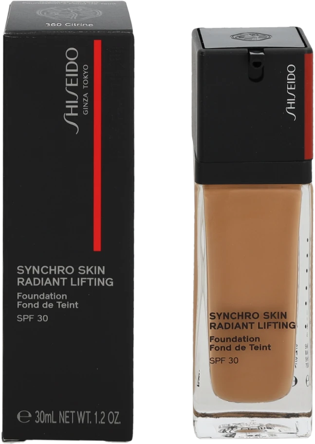 Shiseido Synchro Skin Radiant Lifting Foundation 360 Citrine, 30 ml