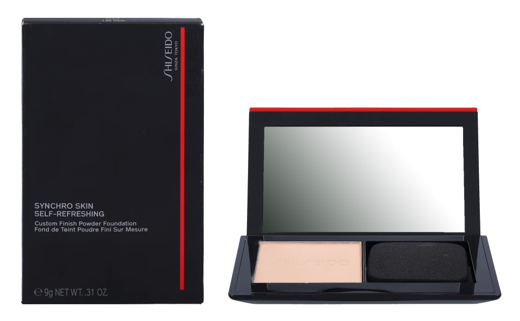 Shiseido Synchro Skin Self-Refreshing Custom Finish Powder Foundation makiažo pagrindas-pudra, atspalvis: 130 Opal, 9 g