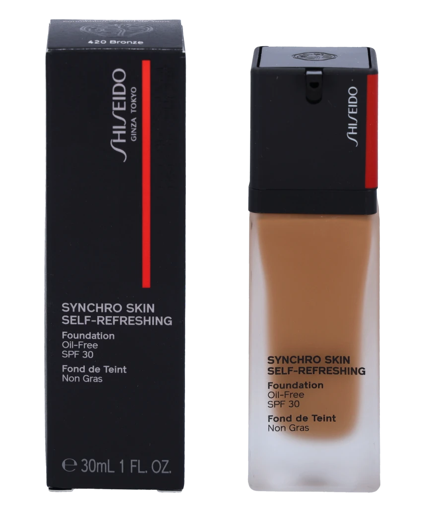 „Shiseido Synchro Skin Self-Refreshing Cushion Oil-Free Liquid Foundation“ makiažo pagrindas be aliejaus, SPF 30, 30 ml