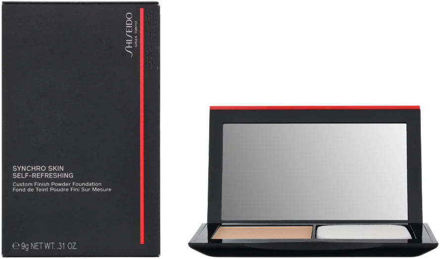 Shiseido „Synchro Skin“ gaivinantis kompaktiškas makiažo pagrindas, 220 linų spalvos, 4 g