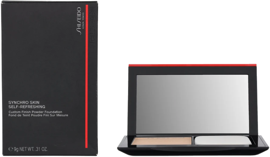 Shiseido „Synchro Skin“ gaivinantis kompaktiškas makiažo pagrindas, 150 nėrinių, 9 g