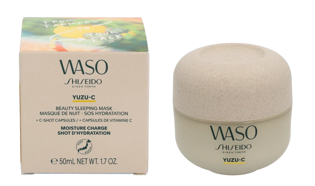 Shiseido Waso Yuzu-C Beauty Sleeping Mask drėkinanti naktinė veido kaukė, 50 ml
