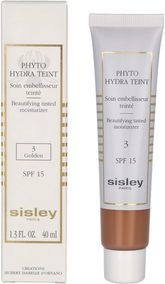 Sisley Phyto-Hydra Teint Drėkinamasis kremas su atspalviu, SPF15, spalva: 3 Golden, 40 ml